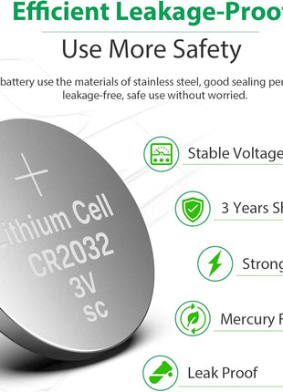 LiCB CR2032 3V Lithium Battery(10 Pack)