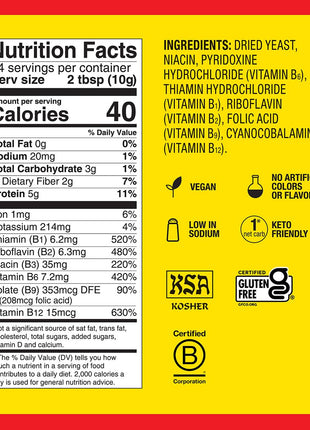Bragg Premium Nutritional Yeast Seasoning - Vegan, Gluten Free – Good Source of Protein & Vitamins – Nutritious Savory Parmesan Cheese Substitute (Original, 12 Ounce (Pack of 1))