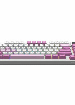 msi Forge GK600 TKL W Violet US - Mechanical Linear SWITCHES - Dye-Sublimated PBT Keycaps, Anti-Slip Base, RGB LED, USB 2.0, Bluetooth, 2.4 GHz - Tenkeyless