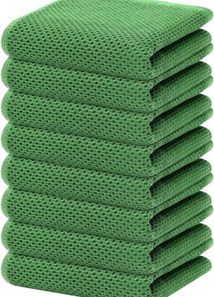 Homaxy 100% Cotton Waffle Weave Kitchen Dish Cloths, Ultra Soft Absorbent Quick Drying Dish Towels, 12 x 12 Inches, 6-Pack, Dark Grey