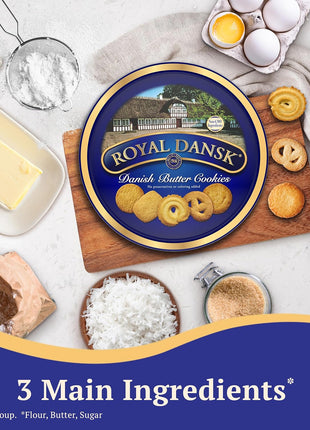 Royal Dansk Butter Cookies, Premium Assorted Cookies Made with Real Butter, Great for Sharing and Hosting, 12 oz
