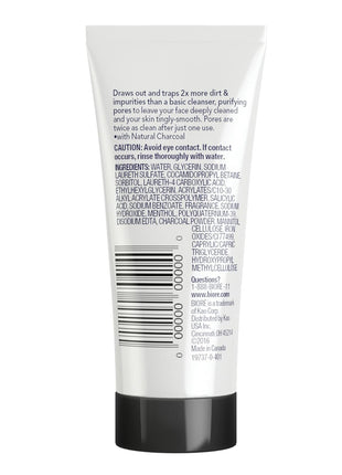 Bioré Deep Pore Charcoal Daily Face Wash, with Deep Pore Cleansing for Dirt and Makeup Removal From Oily Skin, 1 oz, 36-pack