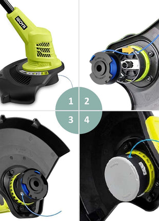 7 Packs Weed Wacker String Replacement for Ryobi One+ AC14RL3A,0.065-Inch String Trimmer Refill Compatible with Ryobi 18v, 24v, and 40v Trimmer(6 Trimmer Line,1 Trimmer Cap)