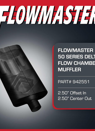 Flowmaster 50 Series Delta Flow? Muffler ??2.50 inch Offset In/Center Out