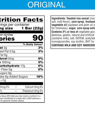 Rice Krispies Treats Crispy Marshmallow Squares, Kids Snacks, Snack Bars, Original, 31.2oz Box (40 Bars)