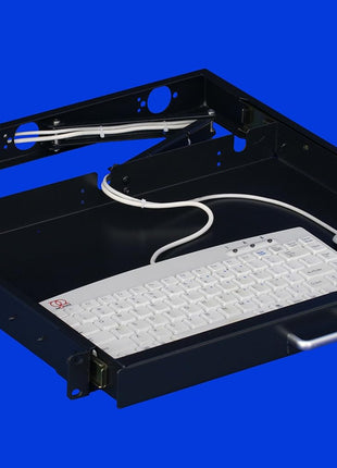 1U Rack Mount Sliding Keyboard Tray Cantilever for Server Data Network Rack | Properly Sized