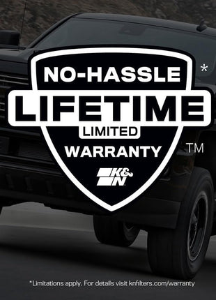 K&N High-Flow Original Lifetime Engine Air Filter: Washable, 33-2287
