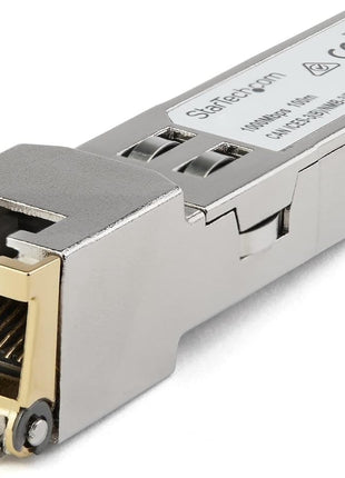 StarTech.com Cisco GLC-TE Compatible Module - 1000BASE-T Copper Industrial Gigabit Ethernet Transceiver - SFP to RJ45 Cat6/Cat5e 100m Extended Temp - Cisco Firepower, IE 2000, C9500, C2960 (GLCTEST)