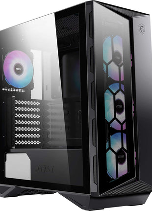 MSI MPG GUNGNIR 110R - Premium Mid-Tower Gaming PC Case - Tempered Glass Side Panel - 4 x ARGB 120mm Fans - Liquid Cooling Support up to 360mm Radiator - Two-Tone Design