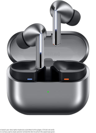 Samsung Galaxy Buds 3 Pro AI True Wireless Bluetooth Earbuds, Noise Cancelling, Sound Optimization, Redesigned Comfort Fit, Silver [US Version, Amazon Exclusive, 2Yr Warranty]