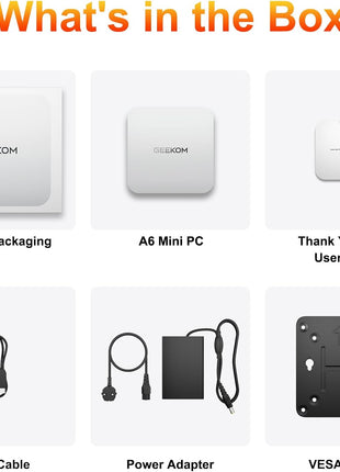 GEEKOM A6 Mini PC with AMD Ryzen 7 6800H (Beats 7730U/7640HS), 16GB DDR5 RAM (Upgradable), 1TB PCIe 4.0 SSD, Windows 11 Pro, USB4/8K/Wi-Fi 6E, Aluminium Design, Home Office & Multitasking Desktop PC