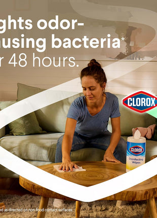 Clorox Disinfecting Wipes, Bleach Free, Household Essentials, Fresh Scent, Moisture Seal Lid, 75 Cleaning Wipes, Pack of 3 (New Packaging)