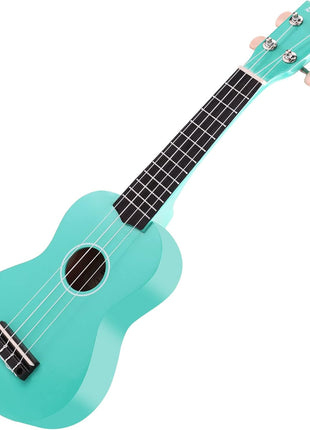 Strong Wind Soprano Ukulele 21 Inch Basswood Ukeleles for Beginners Four Strings Hawaiian Guitar Easter Ukulele for Adults Teenagers(Light Blue)