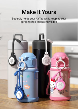 Belkin Apple Airtag Secure Holder With Strap - Apple Air Tag Keychain - Airtag Holder With Strap For Key Ring - Airtag Keychain Accessories - Scratch Resistant Airtag Case With Raised Edges - Blue