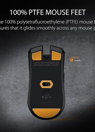 ASUS TUF M4 Gaming Wireless Gaming Mouse | Dual Wireless Modes - Bluetooth/RF 2.4 GHz, 12K DPI Optical Sensor, 6 Programmable Buttons