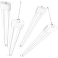 Ensenior 4 Pack Linkable Led Shop Light 4ft for Garage, 4400 High Lumens, 36W Equivalent 280W, 5000K Daylight, 48 Inch Utility Surface or Hanging Mount Fixtures, White, ETL Certified