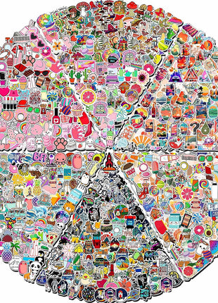 Arme Cute Stickers Bulk, Waterproof Stickers for Water Bottles Pack 600PCS | Vinyl Fun Stickers for Kids Bulk, Girls, Teens, Adults, Cups, Random, Assorted, Durable Decal Sticker Set