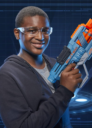 Nerf Elite 2.0 Commander RC-6 Blaster, 12 Elite Darts, 6-Dart Rotating Drum, Tactical Rails, Barrel and Stock Attachment Points