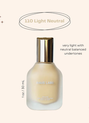 HAUS LABS BY LADY GAGA Triclone Skin Tech Medium Coverage Foundation with Fermented Arnica 110 Light Neutral