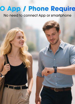 DAVIKO Pedometer Watch Senior Friendly No App/Phone Required, Waterproof Fitness Tracker Watch with Step Counter Calories/Sleep Tracker for Walking Running for Men Women
