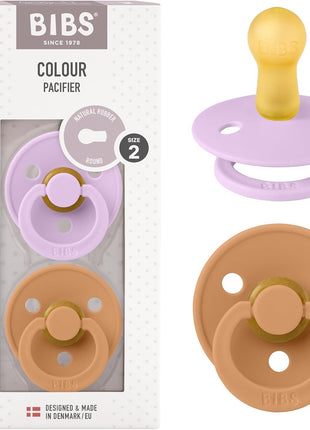 BIBS Pacifiers Colour Collection | Natural Rubber Baby Pacifier | Set of 2 BPA-Free Soothers | Made in Denmark | 0+ Months (Pack of 2) | Dusty Blue/Steel Blue