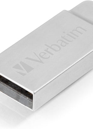 Verbatim 32GB Metal Executive USB Flash Drive - Silver - 98749