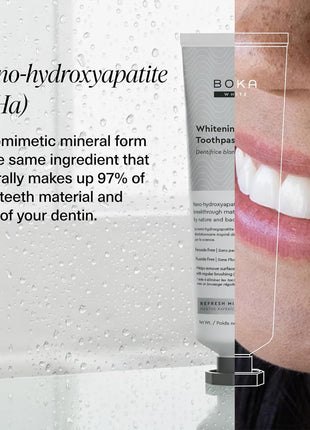 Boka Toothpaste - Fluoride Free Toothpaste, Nano Hydroxyapatite Toothpaste | Appropriate for Sensitive Teeth - Adult Oral Care - Whitening - 4 Oz, 1PK