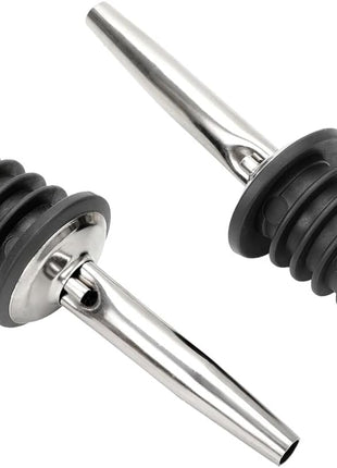 JBtek (12 Pack Stainless Steel Classic Bottle Pourers w/Tapered Spout