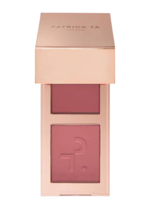 Patrick Ta Double-Take Mini Blush Duo, She Goes to the Gym, Cream and Powder, 0.25 Ounce, Natural Radiant Finish