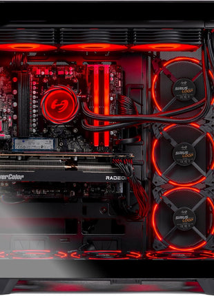 Skytech Prism 4 Gaming PC Desktop, Ryzen 7 9800X3D 4.7 GHz (5.2 GHz Turbo), AMD RX 9070 XT 16GB, X670 Board, 2TB Gen4 NVMe SSD, 32GB DDR5 RAM 5600 RGB, 850W Gold ATX 3 PSU, Wi-Fi, Win 11