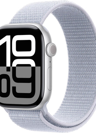 Apple Watch Series 10 [GPS 46mm case] Smartwatch with Jet Black Aluminum Case with Black Sport Band - M/L. Fitness Tracker, ECG App, Always-On Retina Display, Water Resistant