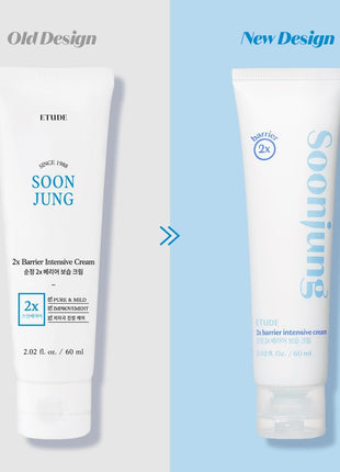 ETUDE SoonJung 2x Barrier Repair Cream, Sensitive Skin, 2.02 fl oz