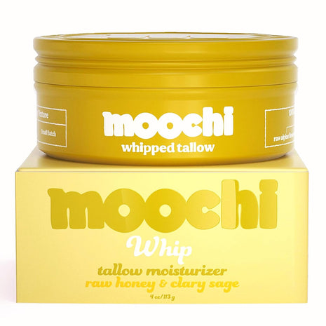 moochi Beef Tallow for Skin – Organic 100% Grass-Fed Whipped Balm with Rare Alpine Flower Honey, Natural Moisturizer Cream for Nourishing Skin Hydration