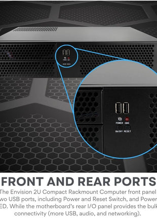 Quiet Rackmount Computer (Intel 20-Core 2.1-5.4GHz i7-14700 CPU, 96GB DDR5 RAM, 2TB SSD, W11 Pro) - 2U Rack Mount Server or Workstation Desktop PC for Home or Business