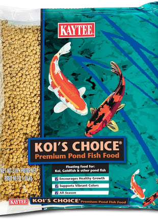 Kaytee Koi's Choice Koi Floating Fish Food, For Koi, Goldfish and Pond Fish, 10 pounds