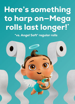 Angel Soft Toilet Paper, 16 Mega Rolls = 64 Regular Rolls, Soft and Strong Toilet Tissue