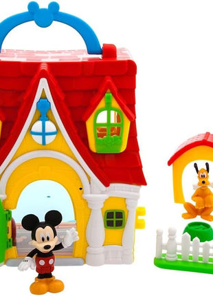 Disney Store Official Mickey Mouse Clubhouse Toys Play Set - Interactive Playhouse Junior Mickey Mouse Toys - Poseable Mickey & Pluto Figures, 13-Piece Set, Perfect for Toddlers