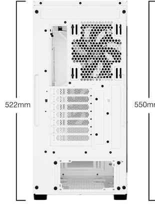 be quiet! Shadow Base 800 DX White ARGB – ATX Mid-Tower Gaming PC Case, High Airflow Design, Tempered Glass, E-ATX Support, 420mm Radiator Ready – BGW62