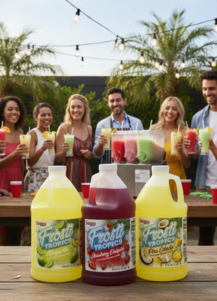 Snappy Frosti Tropics Margarita Slushie Mix, Slushie Syrups for Machine, Granita Slushy Syrup, Drink Mixers for Cocktails, Slushy Drink Mixes for Alcohol, 1/2 Gallon