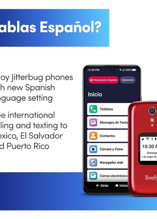 LIVELY Jitterbug Flip Cell Phone for Seniors, Flip2, Red | Simple Flip Phone for Seniors with No SIM Needed, Requires an Activated Phone Plan, Not Compatible with Other Carriers