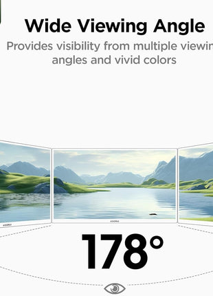 KOORUI 24-inch Computer Monitor Full HD 1920 x 1080p 100Hz VA Display 4000:1 Contrast Ratio with HDMI VGA, TÜV Rheinland Certified, 100 x 100 mm VESA Mountable, Ultra-Slim Design, Tilt, Black, E2412F