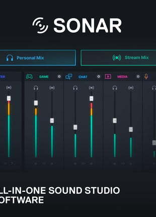 SteelSeries Alias Pro Kit — XLR Mic + Stream Mixer — 3x Bigger Capsule for Gaming, Streaming and Podcasting — USB/XLR Interface — Free Sonar Audio Software — Custom Controls — RGB — Single or Dual PC