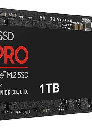 Samsung SSD 990 PRO 1TB, PCIe 4.0 M.2 2280, Up to 7,450 MB/s | PCIe 4.0 NVMe SSD with 7450 MB/s read speed and 1TB capacity for gaming, video editing and data analysis
