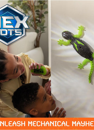 HEX BOTS Wall Crawler Gecko Rechargeable Remote Control Toy | Lizard RC Toy, Wall Climbing Technology, Realistic Limbs, Easy to Use Remote, Prank Toys & Gifts for Kids Ages 4+