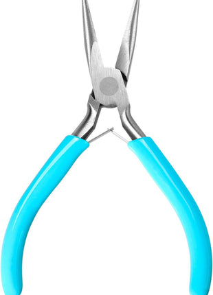Needle Nose Pliers 4.5 Inch Jewelry Pliers Super Precision Jewelry Making Tools Comfort Grip Handle Craft Pliers for Jewelry Repair Wire Bending Gripping