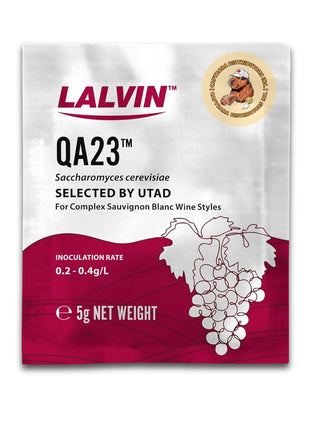 Lalvin QA23 Wine Yeast (10 Pack) - Make Wine Cider Mead Kombucha At Home - 5 g Sachets - Saccharomyces cerevisiae - Sold by CAPYBARA Distributors Inc.