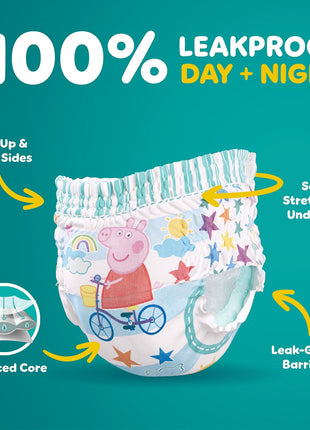 Pampers Easy Ups Training Underwear Peppa Pig Size 5 3T-4T, 124 Count (Packaging May Vary)
