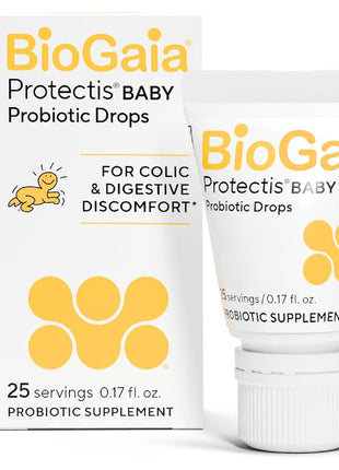 BioGaia Baby Probiotic Drops | Colic & Gas Relief | Safe for Newborns | Pediatrician-recommended | Ease Crying, Fussing, Colic, Gas, Spit-ups & Occasional Constipation | No Dairy or Soy | 5mL