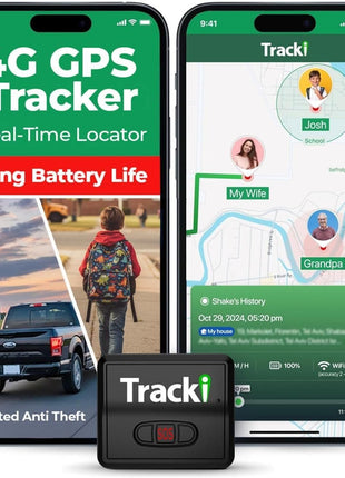 Tracki Mini GPS Tracker, Subscription Required, Cancel Anytime – Universal Compact 4G LTE Tracker for Vehicles