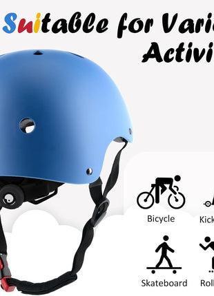 Kids Bike Helmet, Adjustable and Multi-Sport, from Toddler to Youth, 3 Sizes